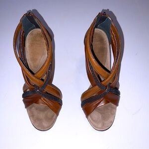 Brunello Cuccinelli Leather Sandals with Monili